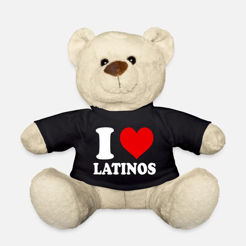 Ich liebe Latinos Herz Lustig Witzig - Teddy - Schwarz