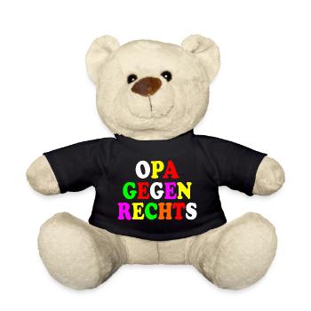Opa gegen rechts - Teddy - Schwarz - Vorne