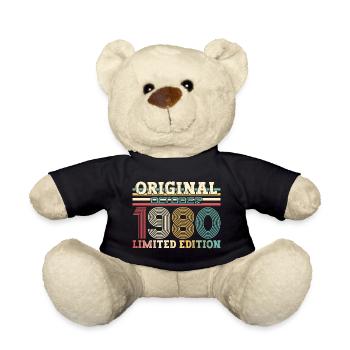 44ème Anniversaire Légende Octobre 1980 Vintage 80's - Nounours - noir - Devant