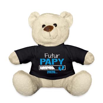 Zukünftiger Opa 2026 Geschenk, der bald Opa sein wird - Teddy - Schwarz - Vorne