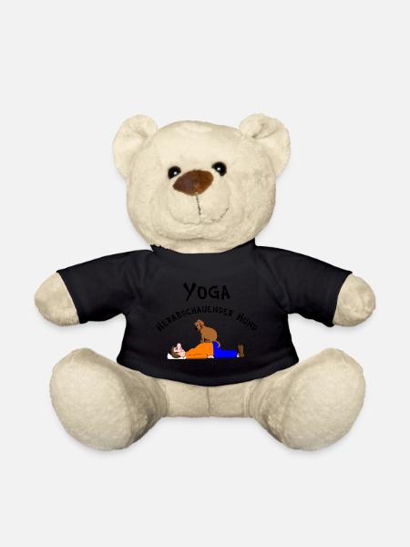 Yoga chien regardant vers le bas - Nounours - noir
