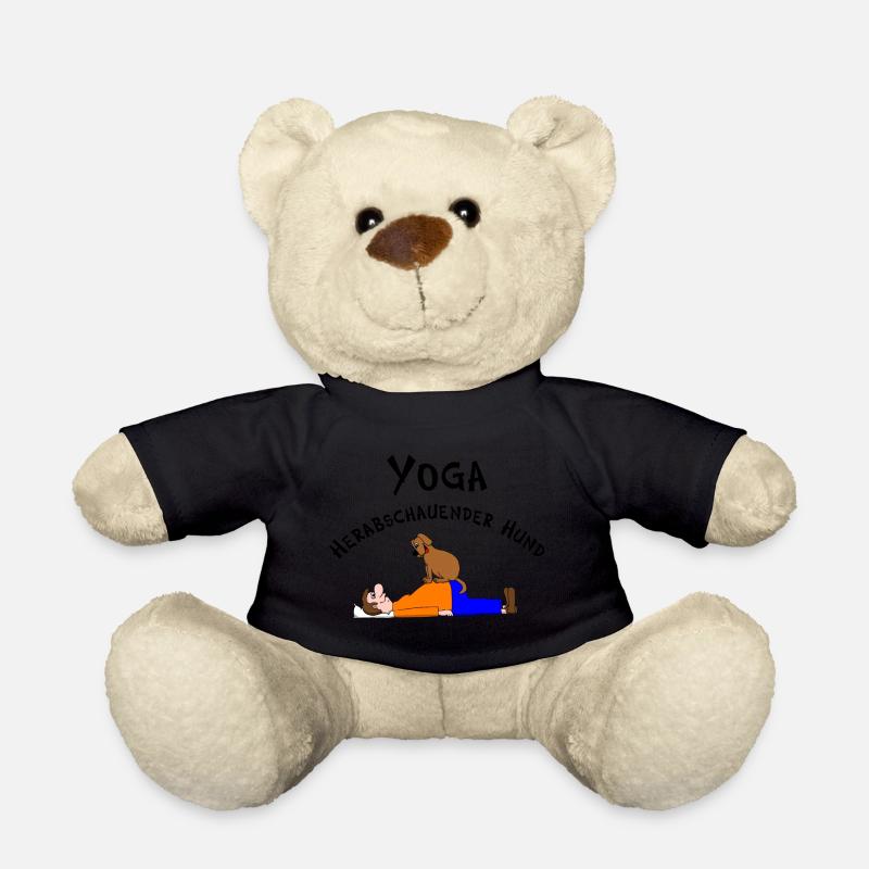 Yoga chien regardant vers le bas - Nounours - noir