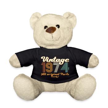 Original vintage 1974 cadeau de 48ème anniversaire - Nounours - noir - Devant
