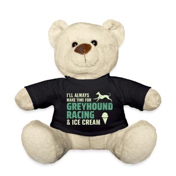 Greyhound Racing Ice Cream Dog Pet Race Animal - Nounours - noir - Devant