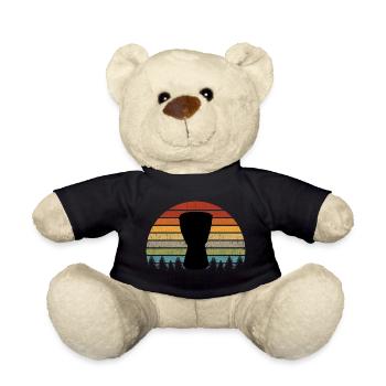 Djembé Player Drummer Music Drum Vintage Retro - Nounours - noir - Devant