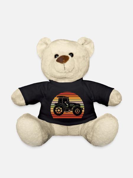 Traktor Trecker Landwirte Bauern - Teddy - Schwarz