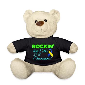 Down-Syndrom-Tag Rockin' Extra 21. Chromosom - Teddy - Schwarz - Vorne