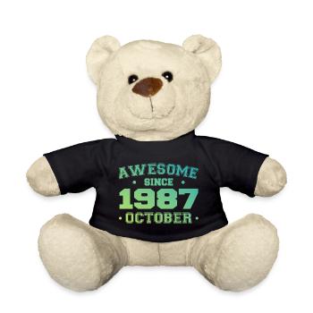 October 1987 - October 1987 Birthday Gift - Teddy Bear - black - Front
