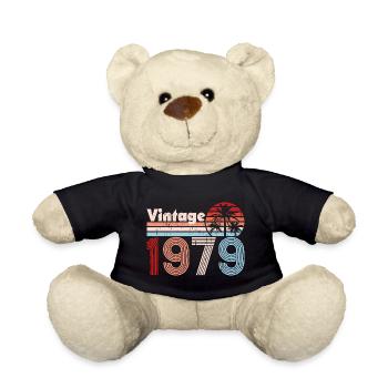 Vintage 1979 Palmen Retro Geburtstag - Teddy - Schwarz - Vorne