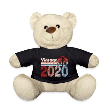 Vintage 2020 Palmiers Rétro Anniversaire - Nounours - noir - Devant