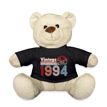 Vintage 1994 Palm Trees Retro Birthday - Teddy Bear - black - Front