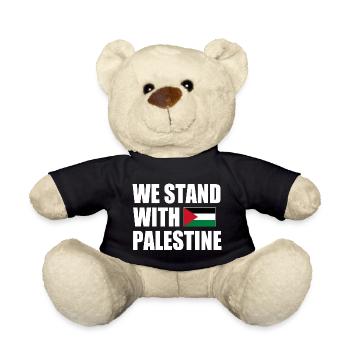 We stand with palestine - Teddy Bear - black - Front