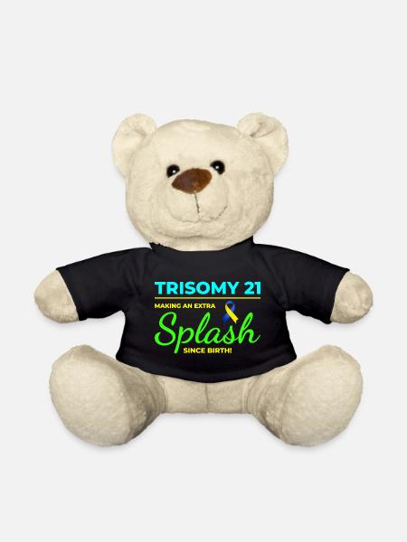 Down-Syndrom-Bewusstsein Trisomie 21 Splash - Teddy - Schwarz