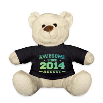 2014 Août Année Naissance Anniversaire Août 2014 - Nounours - noir - Devant