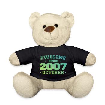 October 2007 - October 2007 Birthday Gift - Teddy Bear - black - Front
