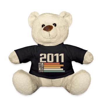 2011 Vintage - Retro 2011 Birthday Gift 2011 - Teddy Bear - black - Front