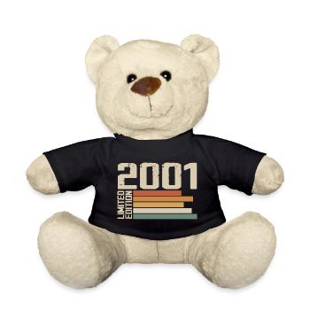 2001 Vintage - Retro 2001 Cadeau Anniversaire 2001 - Nounours - noir - Devant