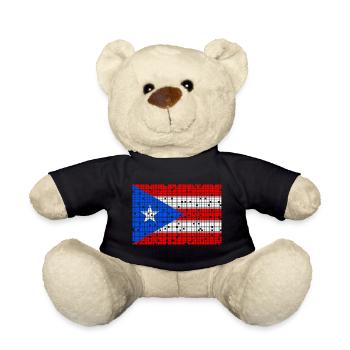 8bit Puerto Rico - Teddy Bear - black - Front