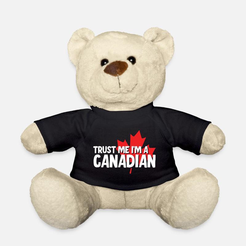 Trust Me, I Am Canadian - Teddy Bear - black
