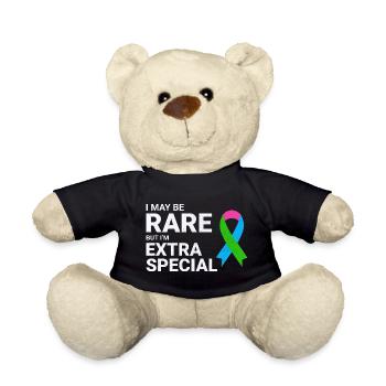 Extra Special Rare Disease Awareness Uniqueness - Teddy Bear - black - Front