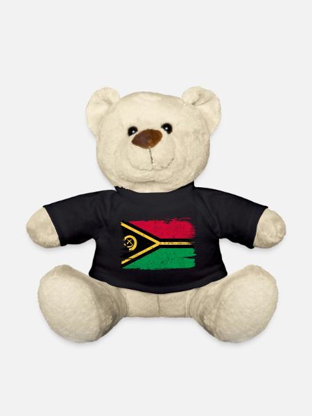 Vanuatu Bandiera drapeau paix Vintage - Nounours - noir