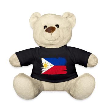 Drapeau des Philippines drapeau paix Vintage - Nounours - noir - Devant