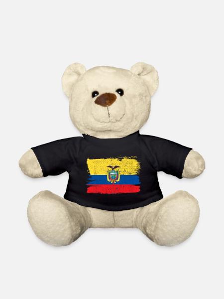 Drapeau de l’Équateur drapeau paix Vintage - Nounours - noir