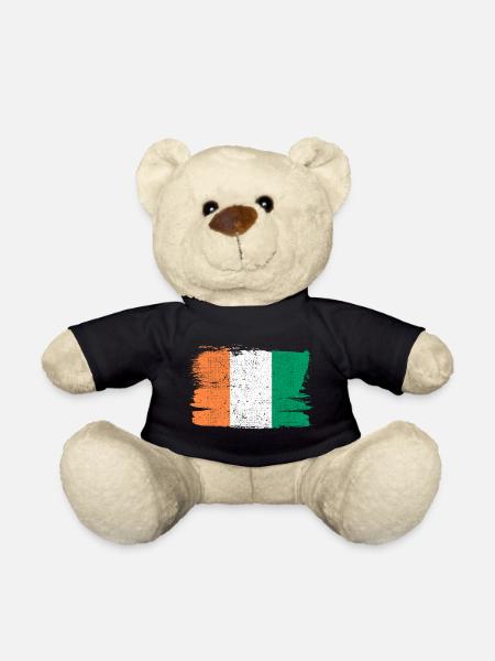 Côte d’Ivoire Drapeau Drapeau Paix Vintage - Nounours - noir