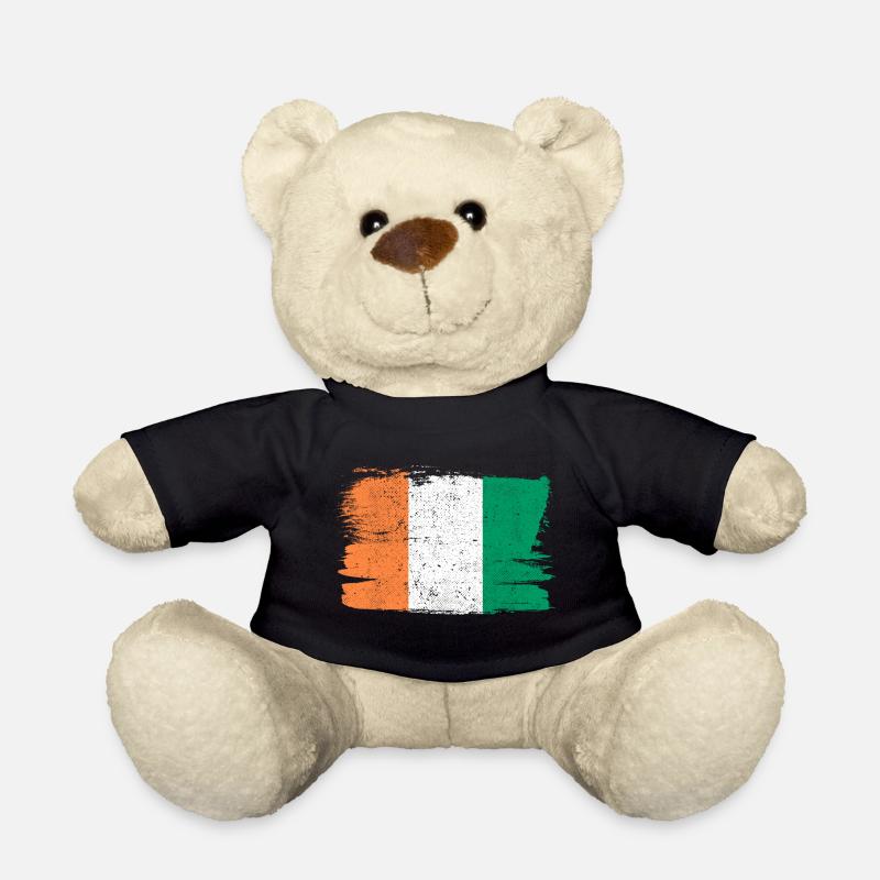 Côte d’Ivoire Drapeau Drapeau Paix Vintage - Nounours - noir