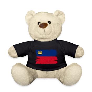Drapeau du Liechtenstein Drapeau de la paix Vintage - Nounours - noir - Devant