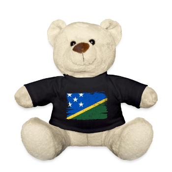 Drapeau des îles Salomon drapeau paix Vintage - Nounours - noir - Devant