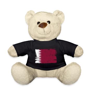 Qatar drapeau drapeau paix Vintage - Nounours - noir - Devant