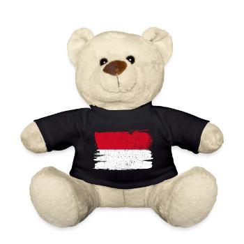 Monaco Flag Flag Peace Vintage - Teddy Bear - black - Front