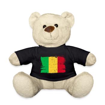 Mali Flag Flag Peace Vintage - Teddy Bear - black - Front