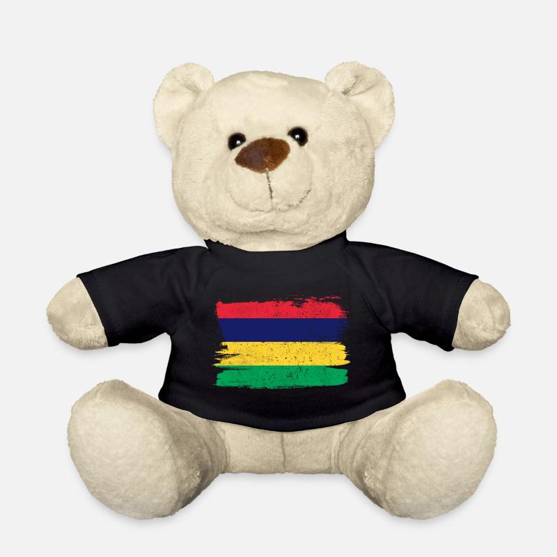 Drapeau de l’île Maurice Drapeau de la paix Vintage - Nounours - noir