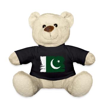 Pakistan Flag Flag Peace Vintage - Teddy Bear - black - Front