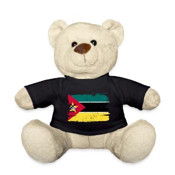 Mozambique Mozambique Flag Flag Peace Vintage - Teddy Bear - black - Front