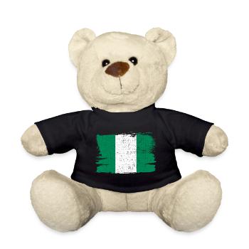 Nigeria Flag Flag Peace Vintage - Teddy Bear - black - Front
