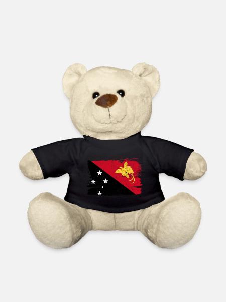 Papua Nuova Guinea Bandiera Flag Pace Vintage - Teddybjørn - sort