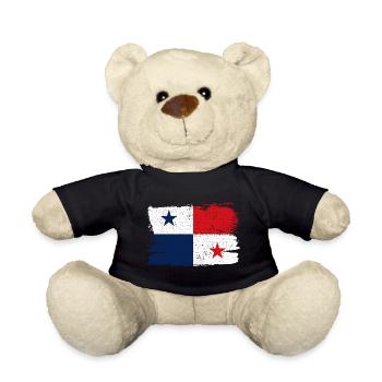 Panama Flag Flag Peace Vintage - Teddy Bear - black - Front
