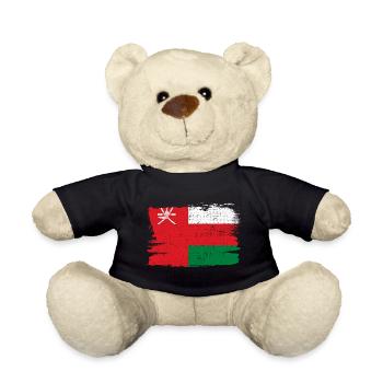 Drapeau d’Oman Drapeau Paix Vintage - Nounours - noir - Devant