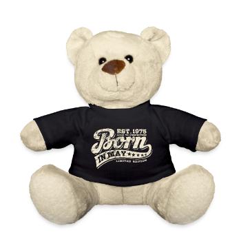 Born in May 1975 - Geburtstag - Geschenk - Teddy - Schwarz - Vorne