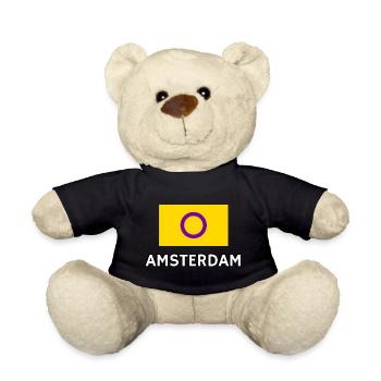 Intersex Pride Flagge Amsterdam - Teddy - Schwarz - Vorne