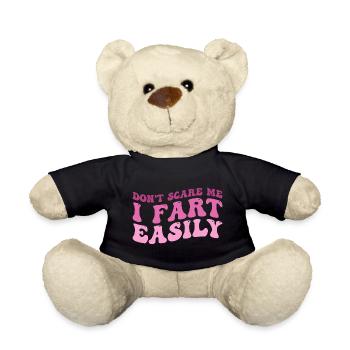 don't scare me i fart easily - Nounours - noir - Devant