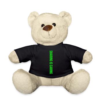 Sharing means caring help saying gift - Teddy Bear - black - Front