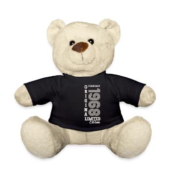 Februar Jahrgang 1968 55. Geburtstag Geschenk Mann - Teddy - Schwarz - Vorne