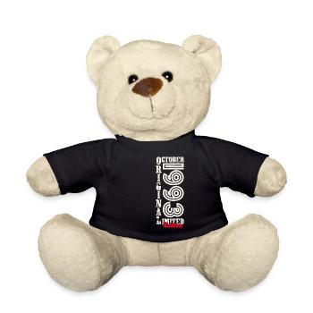 30th Birthday Original October Year 1993 - Teddy Bear - black - Front