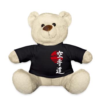Karate Sun Martial Art Japan Retro Kangi Idea - Teddy Bear - black - Front