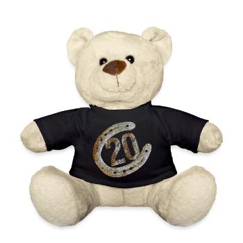 Horseshoe - 20 years - Teddy Bear - black - Front