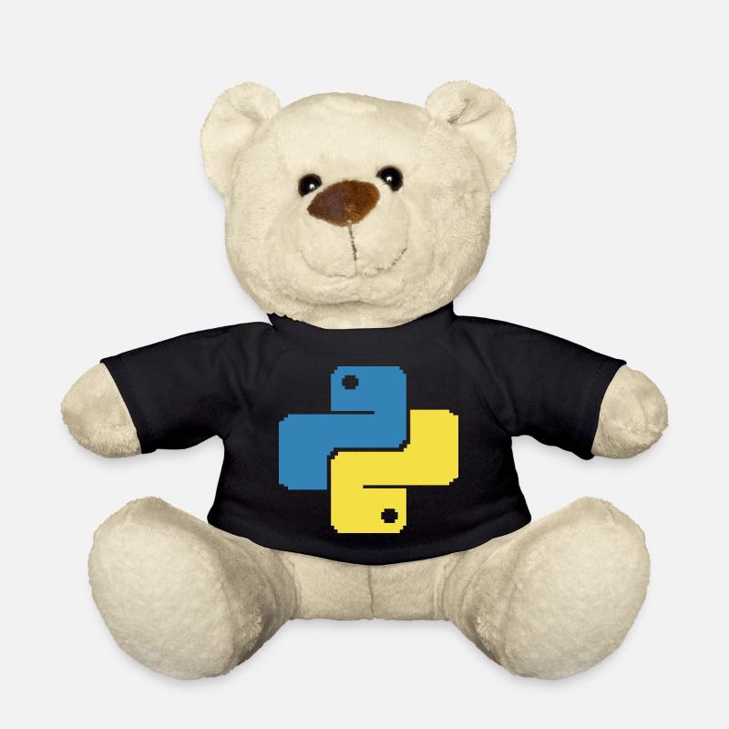 Python Pixelart - Teddy - Schwarz